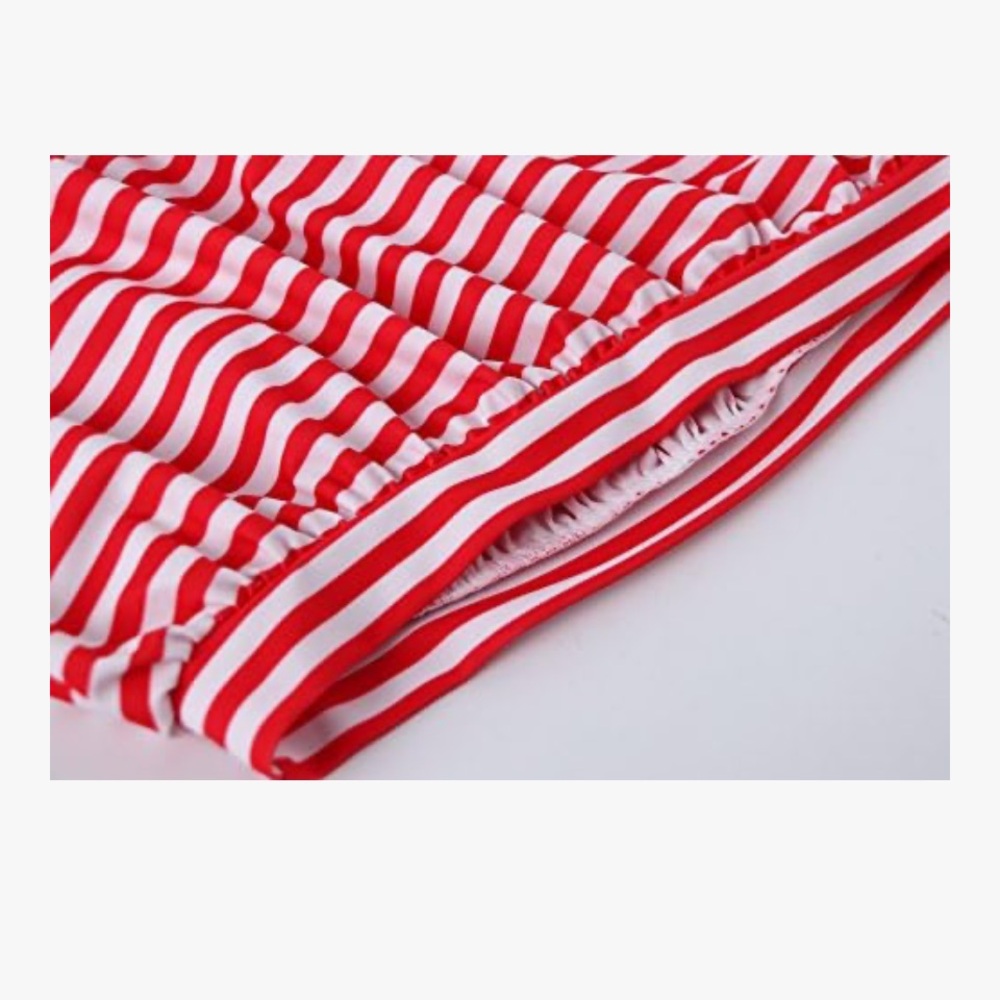 🚘Red and Blue Star-Striped Swimsuit NWOT 2 piece swim suits American flag design - Picture 13 of 13